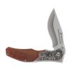 Smith & Wesson Unwavered Recurved Assisted Open Pocket Knife with Engraved Rosewood Handle