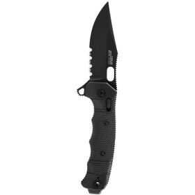 SOG SEAL XR Serrated 3.9" Folding Pocket Knife (Blackout)