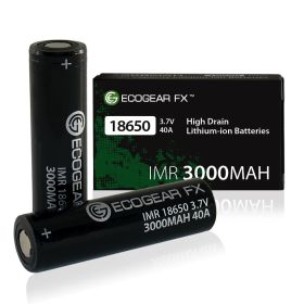 18650 Imr 3000Mah High Drain Flat Top Lithium-Ion Batteries (2-Pieces)
