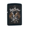 *218SKELETON* Zippo 80196 Windproof Lighter Lucky Bastard Skull Black Matte