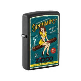 *218CIGARGIRL* Zippo 81329 Windproof Lighter Cigar Pin-up Girl Black Matte