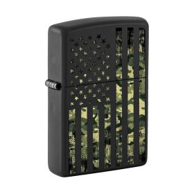 *218CAMOFLAG* Zippo 80983 Windproof Lighter Camouflage United States Flag Black Matte