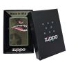 *221NOSEART* Zippo 22CI413623 Windproof Lighter Fighter Plane Nose Art "Shark Teeth" Matte Green