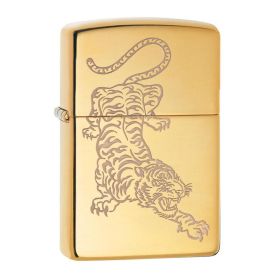 Zippo Windproof Lighter - Tiger Design Gold