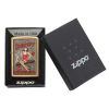 *48267VINTAGE* Zippo 81675 Windproof Lighter Pin-up Girl "Whiskey and Cigars Party" Street Brass