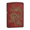 *49475DRAGON* Zippo Windproof Lighter Golden Dragon (Candy Apple Red)