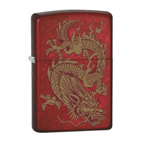 *49475DRAGON* Zippo Windproof Lighter Golden Dragon (Candy Apple Red)