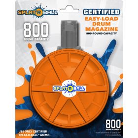 SplatRBall 800 Round Drum Magazine (Orange)
