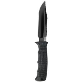 SOG SEAL Pup Elite Fixed-Blade Knife with Nylon Sheath (Black TiNi)