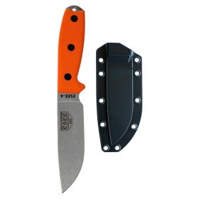ESEE 'ESEE-4' 4.5" Fixed Blade Knife (Orange G10)