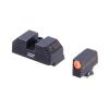 Night Fision Costa Ludus Night Sight Set for Glock 17/19/34 - Orange Tritium Front Ring/Tritium Blac