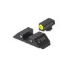 Night Fision Tritium Night Sights for Glock 42/43/43X Yellow Tritium Front Ring/Square Tritium Black