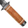 SOG Super Bowie 7.5" Black TiNi Fixed Blade Leather Handles Leather Sheath