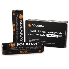 14500 Rechargeable Lithium-Ion Batteries [2-Pieces]