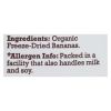 Natierra Organic Freeze Dried Raw - Banana - Case Of 12 - 2.5 Oz.