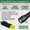 Tk120 Professional Led Flashlight Kit With Batteries & Charger