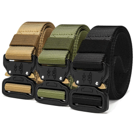 Mens Tactical Belt Riggers Style With Buckle - Xg-Tb1 (Product Color: Army Green|Black|Khaki)