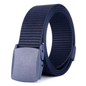 Adjustable Nylon Belt With Plastic Buckle (Product Color: Navy)