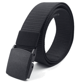 Adjustable Nylon Belt With Plastic Buckle (Product Color: Black)