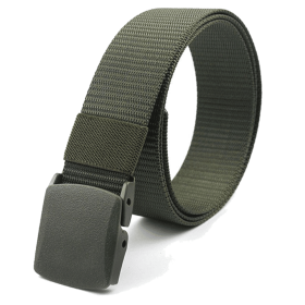 Adjustable Nylon Belt With Plastic Buckle (Product Color: Army Green)