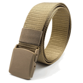 Adjustable Nylon Belt With Plastic Buckle (Product Color: Khaki)